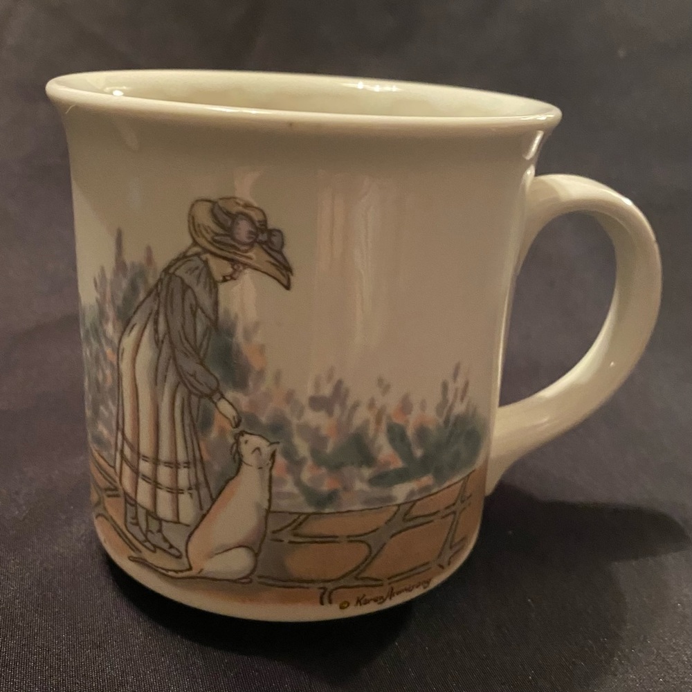 Otagiri Creative Collection Karen Armstrong Mug  Woman & Cat Great Shape Vintage